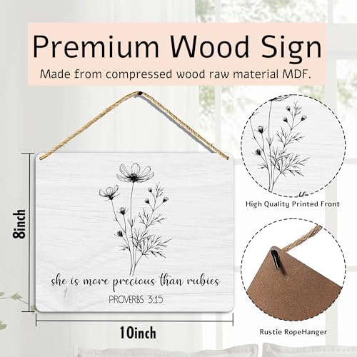 Sahjzk Girl Nursery Decor Wooden Scripture Hanging Sign 1