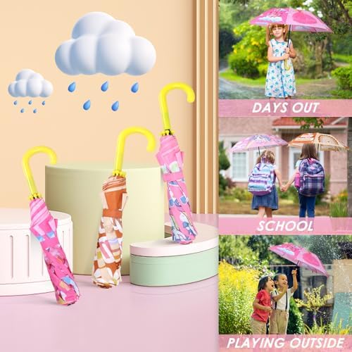 Kids Umbrella with Easy-Grip Hook Handle for Toddlers