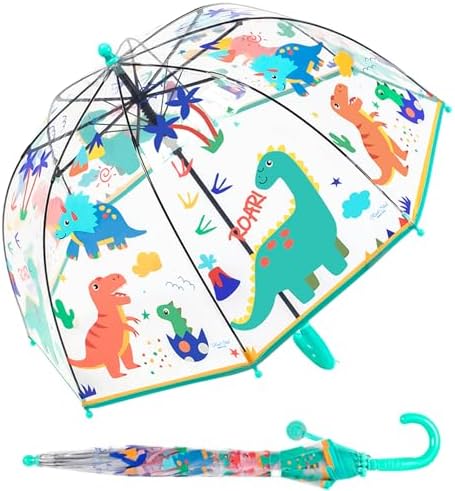 Kids Clear Dome Umbrella with Windproof Design