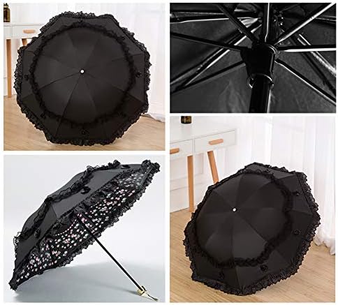 Honeystore Princess Lace Folding Umbrella with UV Protection 1