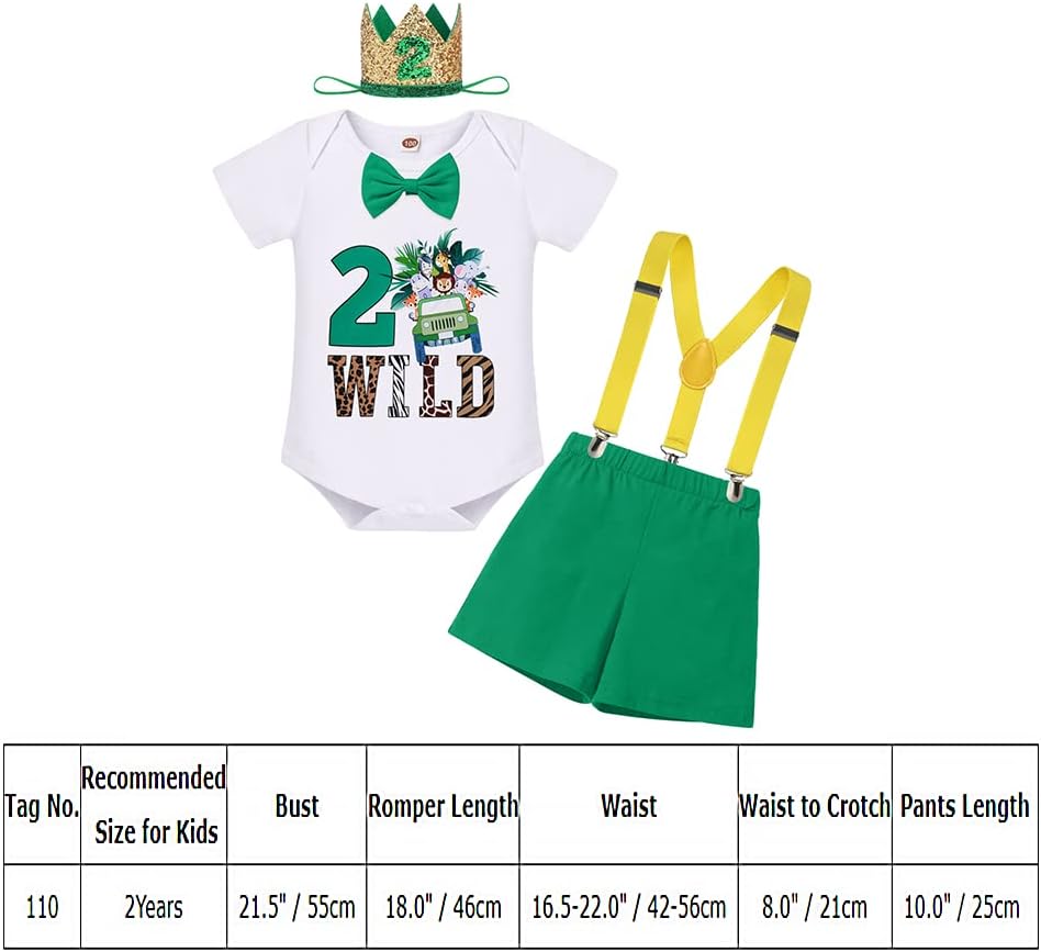 ODASDO Baby Boy 1st Birthday Safari Outfit Set