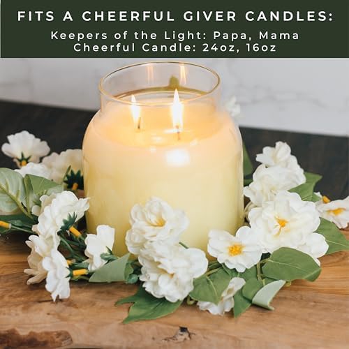 A Cheerful Giver Candle Ring Spring Flowers Design
