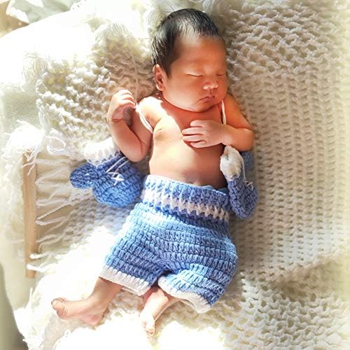 CUTEBBPHOTO Newborn Baby Boy Girl Crochet Costume Set