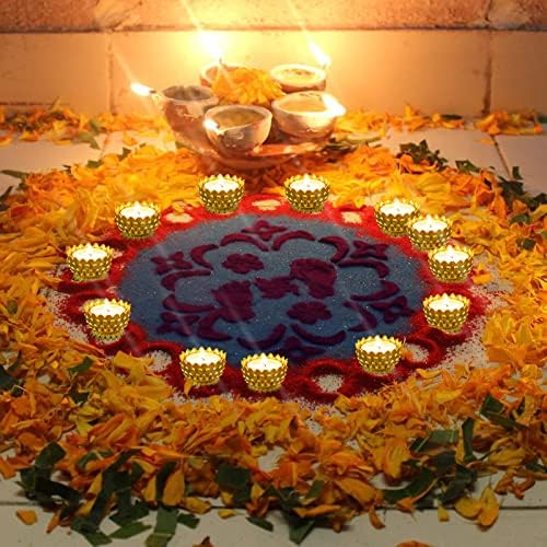 Sziqiqi 6 Pcs Lotus Ghee Lamp Holder for Altar