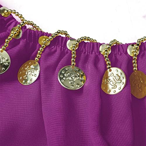 Girls Belly Dancer Costume Handmade Chiffon Top Pants Set