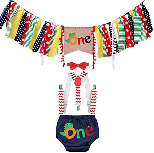 HIHCBF Dinosaur 1st Birthday Cake Smash Outfit Set