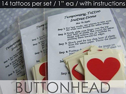 Heart Temporary Tattoos Red - Halloween Costume Accessory