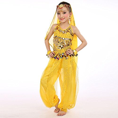 Girls Dance Outfit Handmade Chiffon Top and Pants Halloween Costume