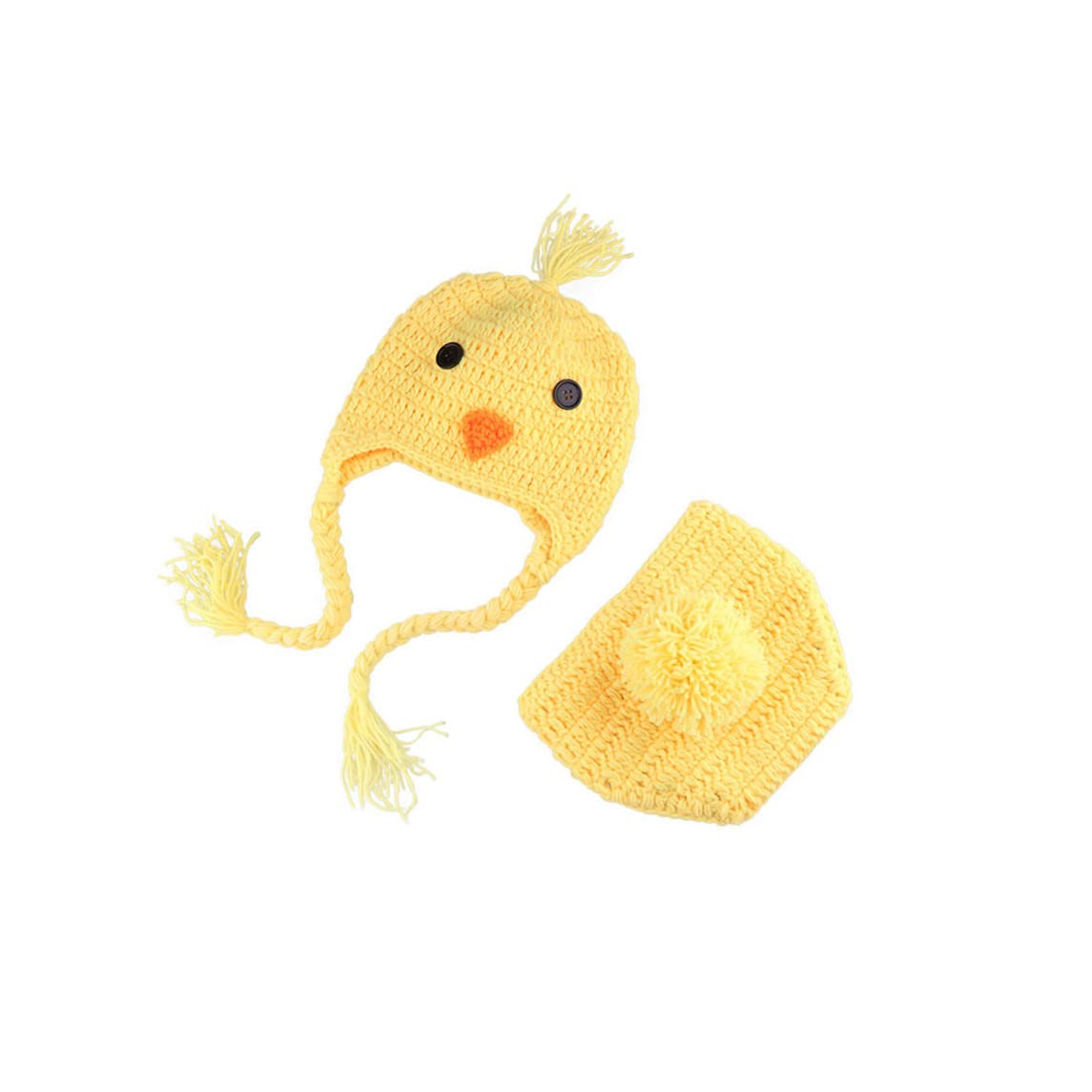 Vemonllas Newborn Baby Chick Hat Shorts Costume Set