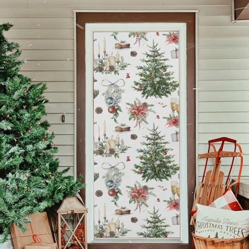 MCHIVER Christmas Tree Wine Candles Door Cover