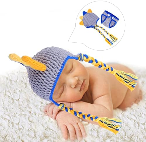 SHERCHPRY 2 Sets Baby Hundred Days Photo Props Knitwear Set