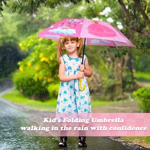 Kids Umbrella with Easy-Grip Hook Handle for Toddlers