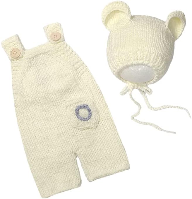 Newborn Photography Bear Crochet Outfit Boy Girl