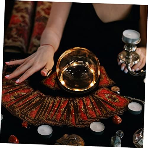Oval Glass Bell Jar with Wooden Base LED Light