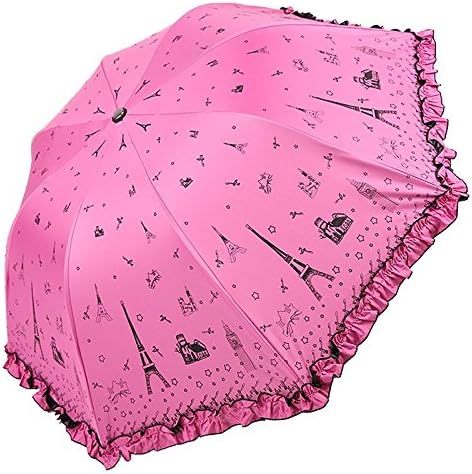 Unique Art 30 Inch Dome Bubble Pocket Umbrella ROSE