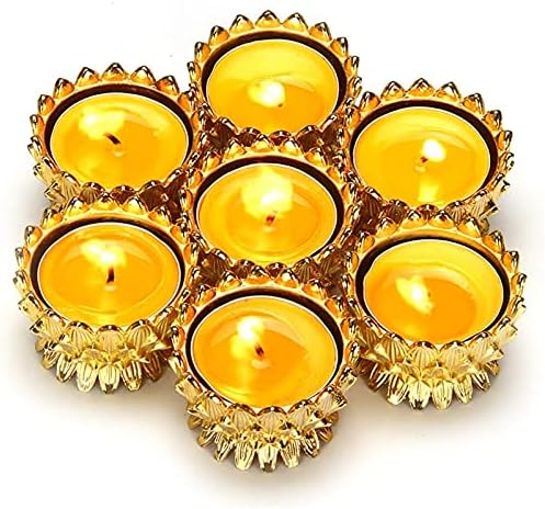 Sziqiqi 6 Pcs Lotus Ghee Lamp Holder for Altar