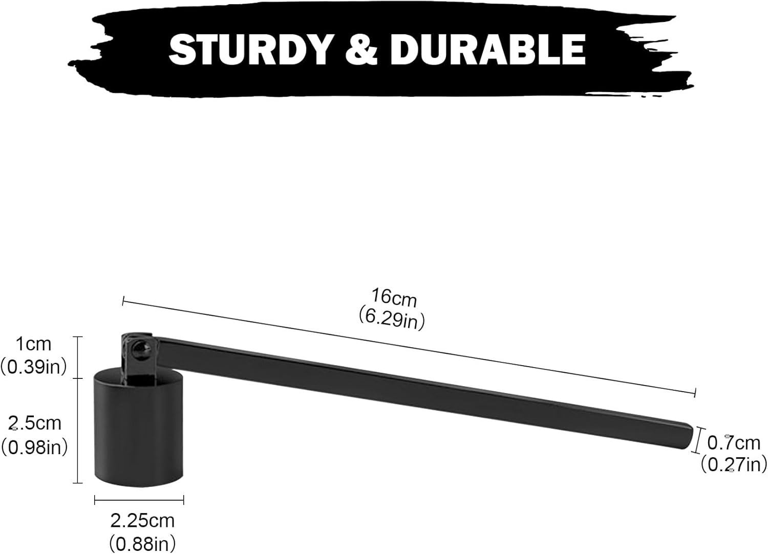 WRENYZK Candle Snuffer Extinguisher with Long Handle Black