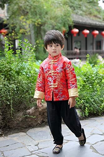 Hooyi Boys Traditional Tang Coat Spring Festival Costume