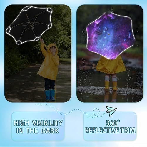 WELLINZER Pineapple Reflective Stick Umbrella for Kids