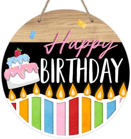 Deroro Happy Birthday Wooden Door Sign