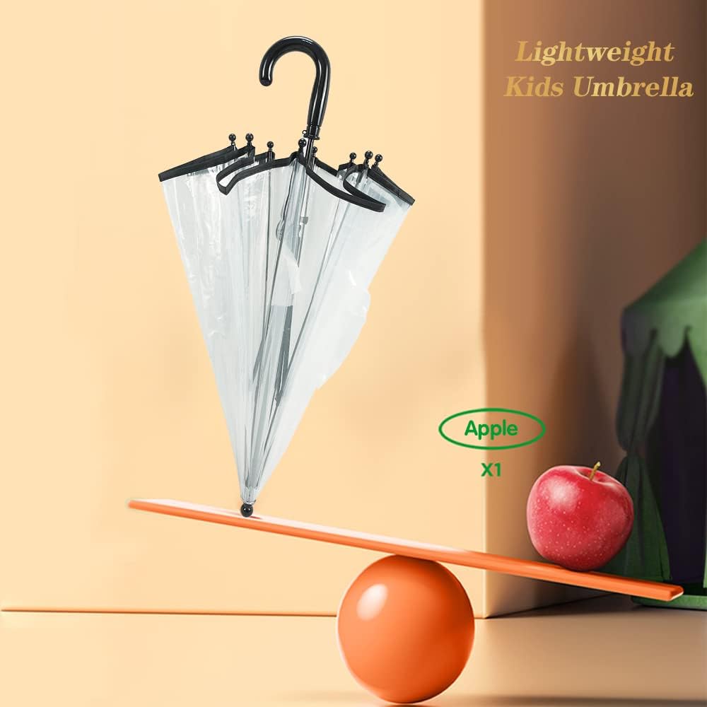 LLanxiry Kids Clear Bubble Umbrella Automatic Open Lightweight