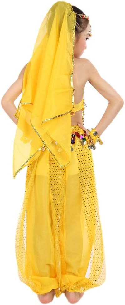 Girls Dance Outfit Handmade Chiffon Top and Pants Halloween Costume