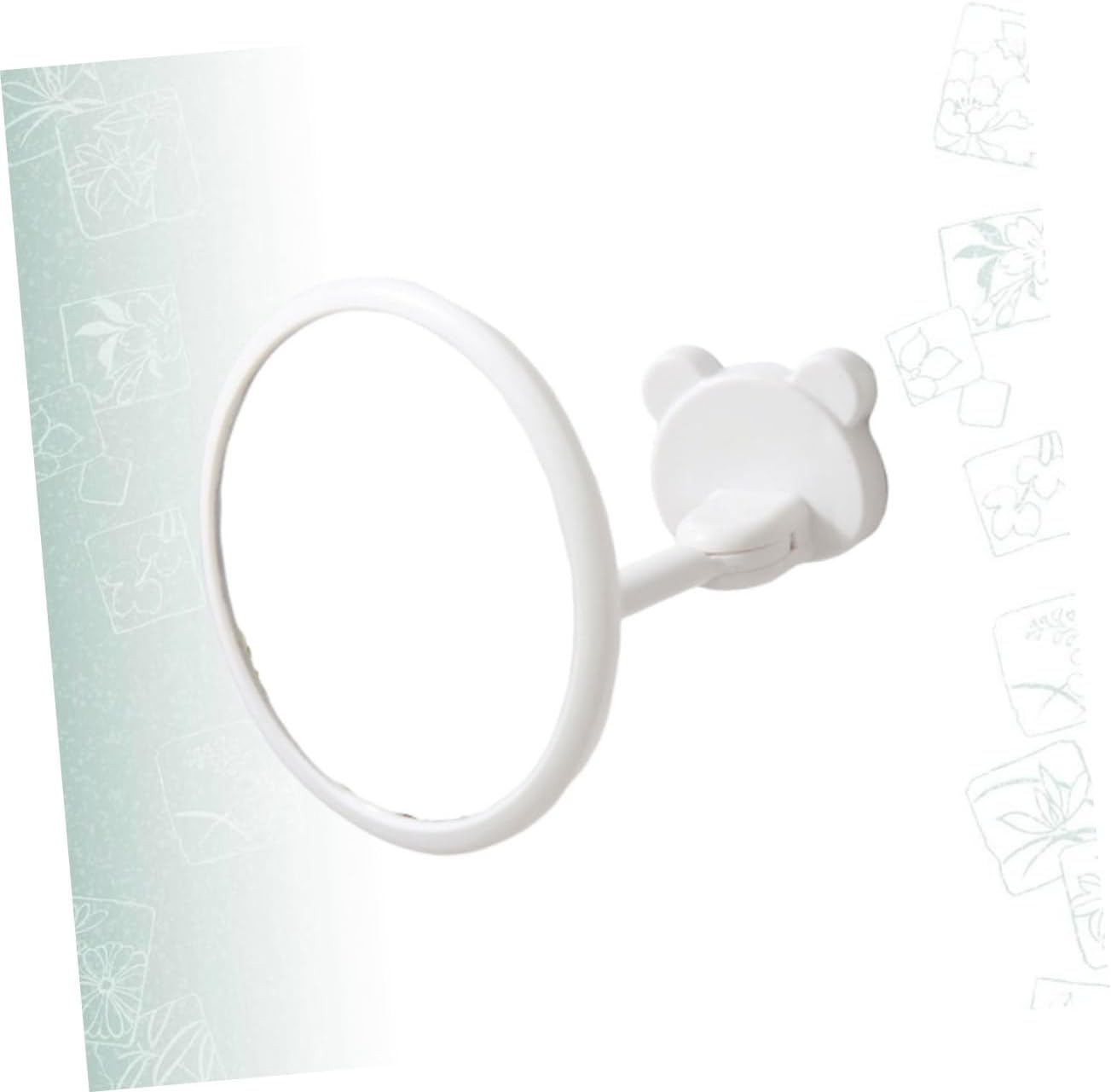 GLEAVI 1Pc Wall Mounted Nordic Style Makeup Mirror - White