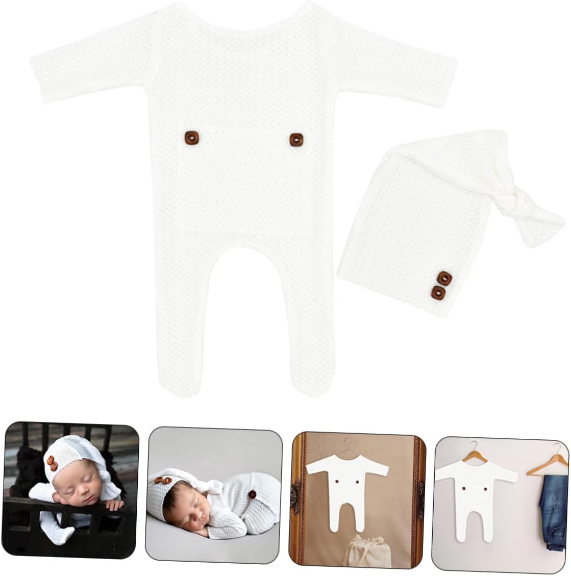 Yardenfun Baby Photography Props Knit Hat Newborn Clothing