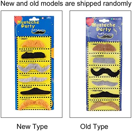 HUONIU Self Adhesive Mustaches 6 Pcs for Parties