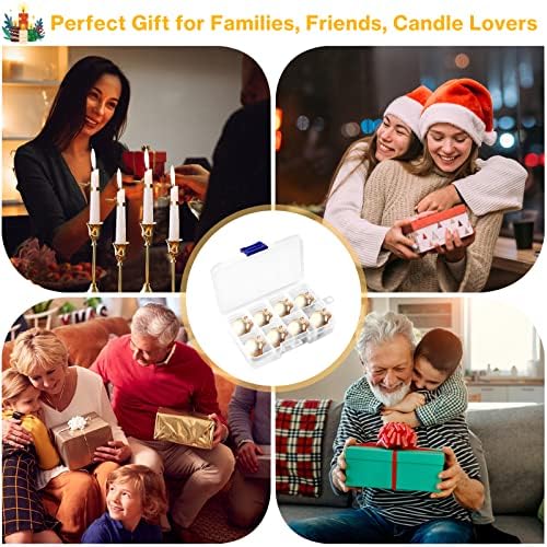 LILANGLI Swedish Candle Extinguishing Ring Set - 8 Pcs Gold Automatic Wick Snuffer Kit