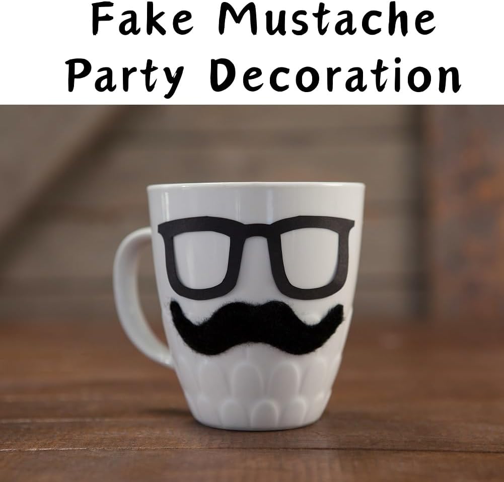 48 Pcs Fake Mustaches with 6 Styles for Halloween