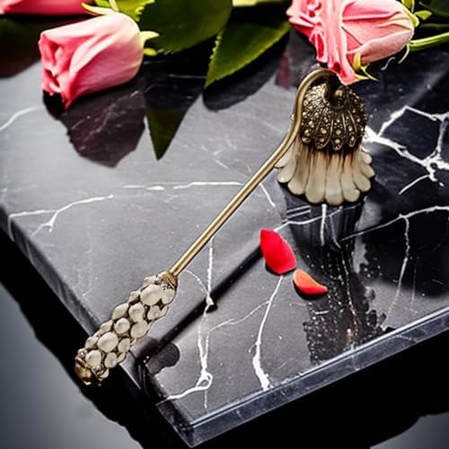 Elynovaa White Candle Snuffer with Long Handle