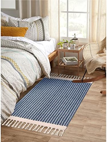 Lahome Boho Bathroom Rug with Tassels