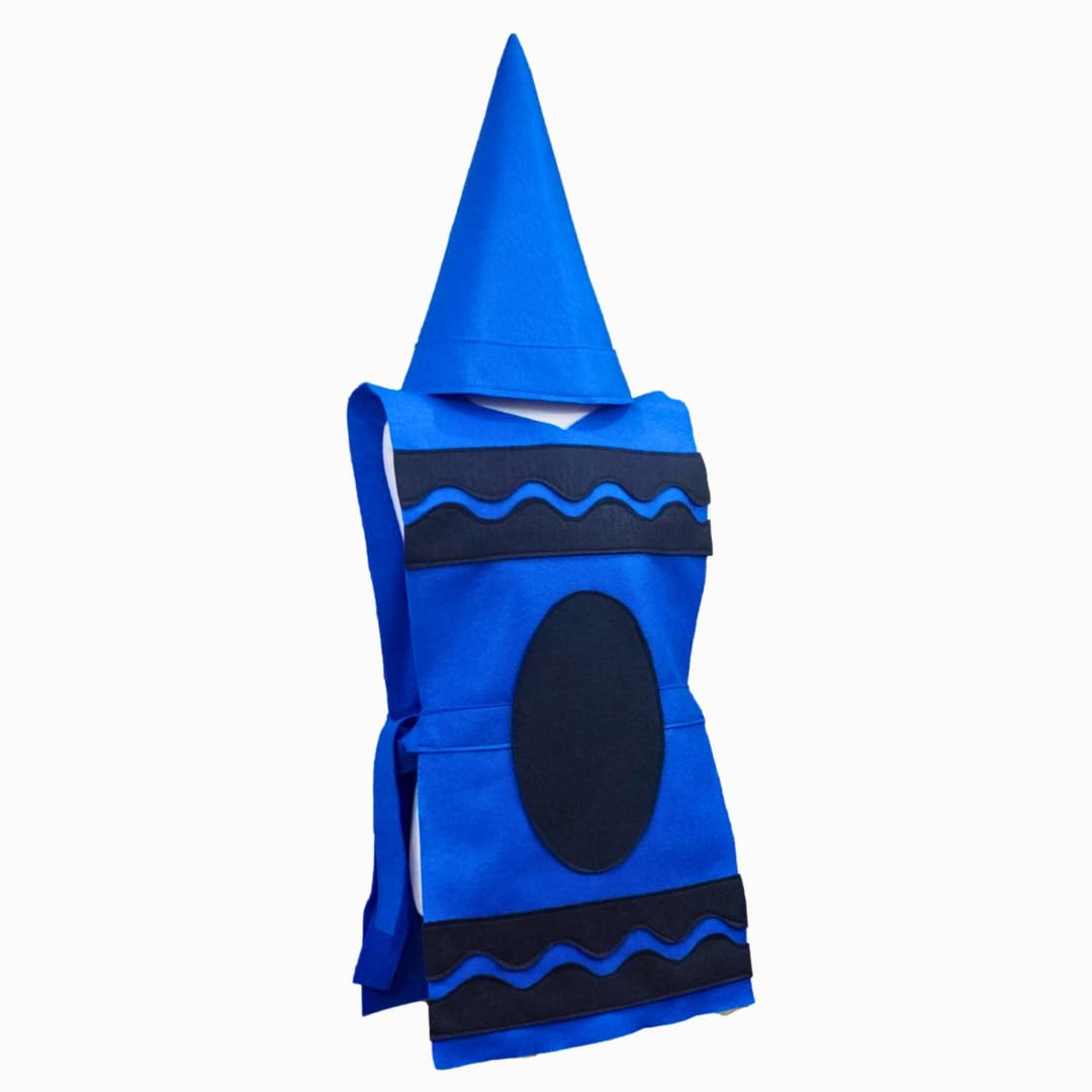 Blue Crayon Costume Tunic and Hat Set