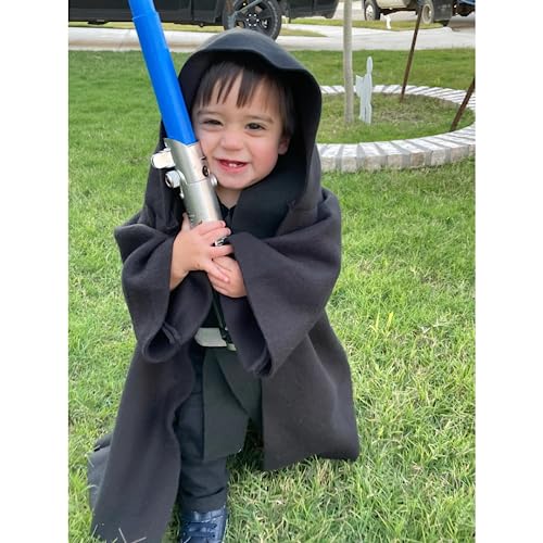 Deluxe Galaxy Wars Black Hooded Robe Costume Set