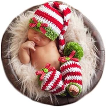 Vedory Baby Christmas Costume Set with Hat and Foot Covers