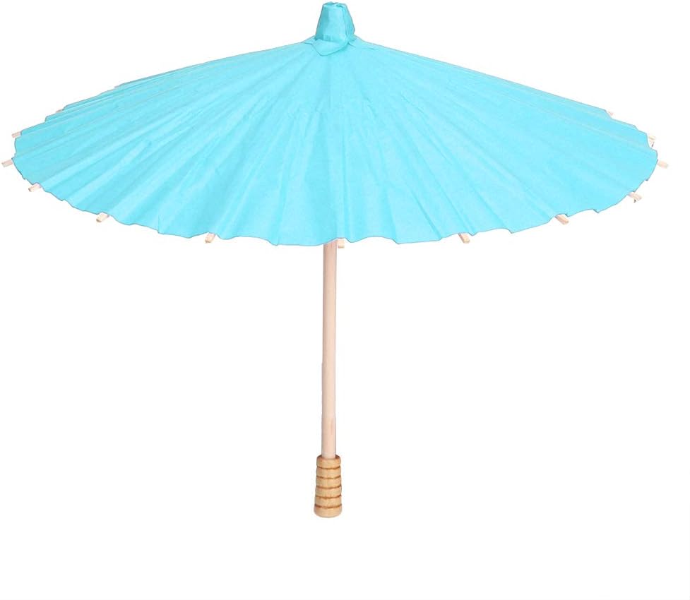 118 Inch Blue Handmade Oiled Paper Umbrella