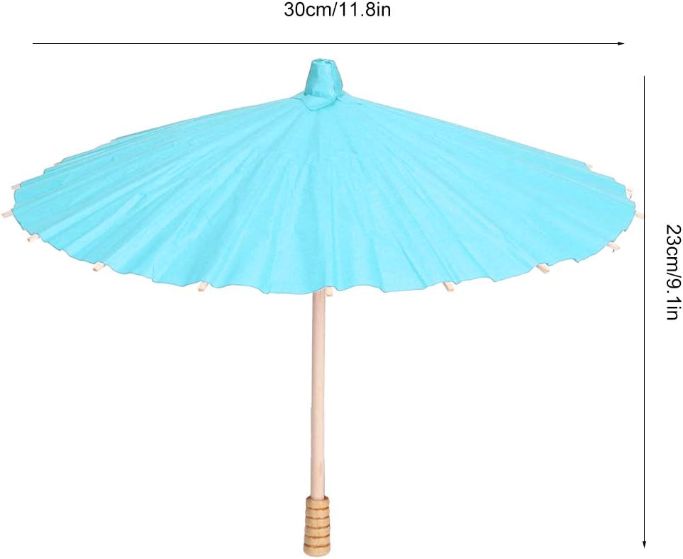 118 Inch Blue Handmade Oiled Paper Umbrella
