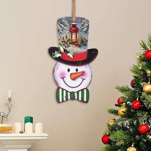 Snowman Wooden Christmas Sign Holiday Decor
