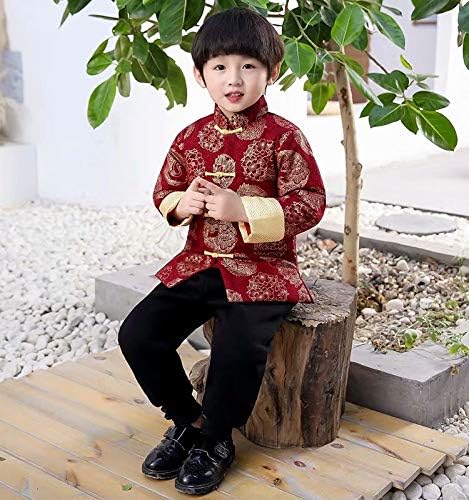 Hooyi Boys Traditional Tang Coat Spring Festival Costume 1
