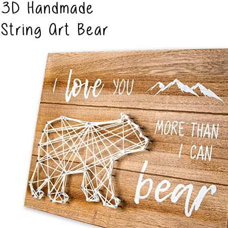 VILIGHT Woodland Bear Wall Art for Baby Room