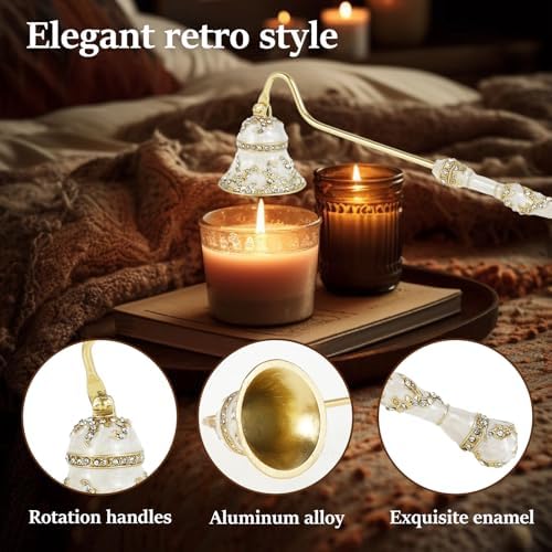 GLMFAN Gold Candle Snuffer with Long Handle