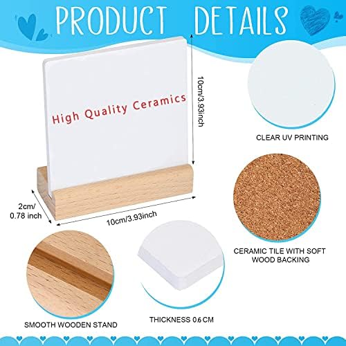 Inspirational Quote Wooden Plaque with Stand 4x4 Inch