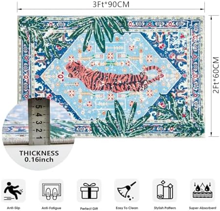 Aldopein Tropical Jungle Throw Rug 2x3