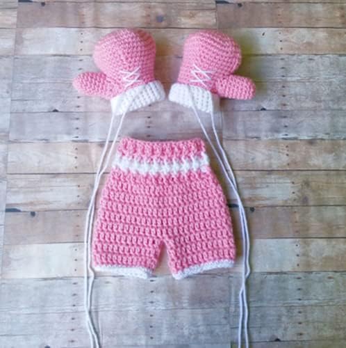 Vomdrok Newborn Baby Boy Crochet Glove Pants Set