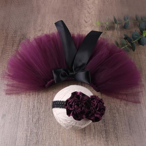 Vomdrok Newborn Baby Tutu Skirt Headband Set 1
