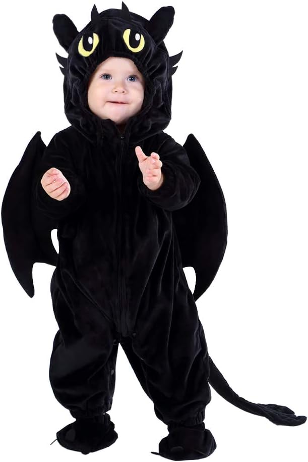 HSCTEK Infant Dragon Costume for Boys Girls Halloween Onesie 6-9 Months