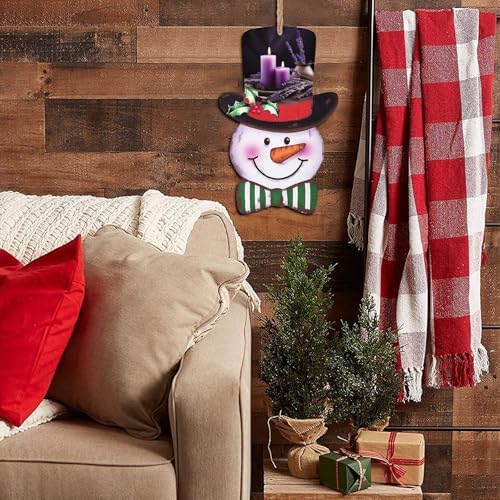 Christmas Wooden Sign with Purple Lavender and Candles