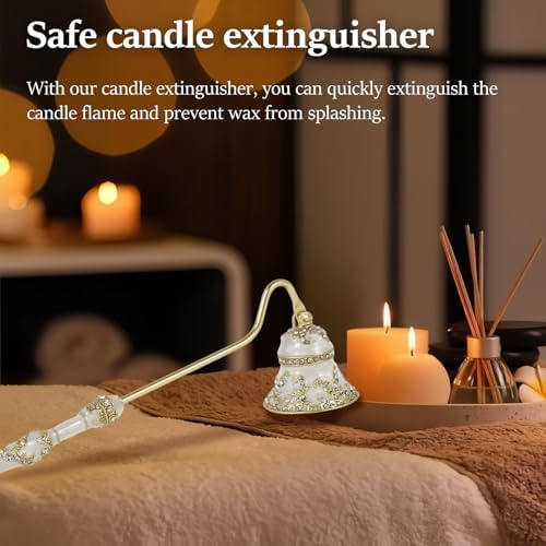 GLMFAN Gold Candle Snuffer with Long Handle