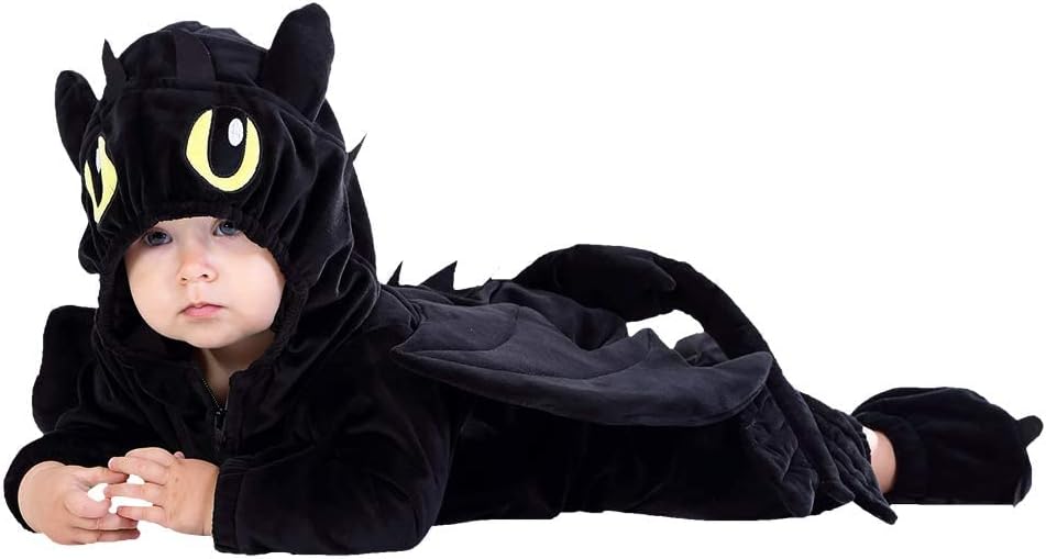HSCTEK Infant Dragon Costume for Boys Girls Halloween Onesie 6-9 Months
